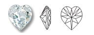 Swarovski 4831 antik herz kristall stein crystal 11x10mm (2)