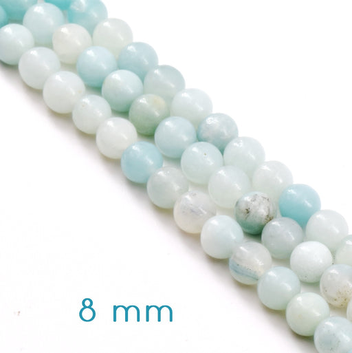 AMAZONITE  runder perlenstrang 8mm -38cm -46 perlen (1)