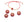 Perlengroßhändler in Deutschland Tschechisches Druckglas Hibiskusblüte rot und gold 6mm (4)