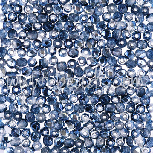 Glasschliffperlen mirror denim 2mm (50)