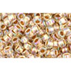 cc994 - Toho rocailles perlen 8/0 gold lined rainbow crystal (10g)