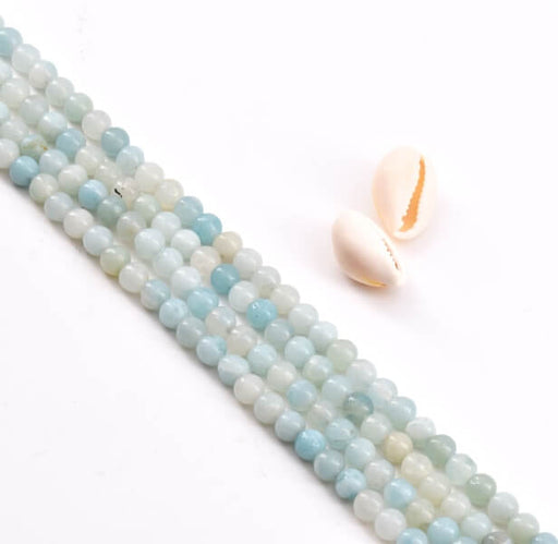 Kaufen Sie Perlen in Deutschland AMAZONITE runder perlenstrang 4mm -38cm -92 perlen (1)