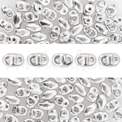 MiniDuo Perlen 2.5x4mm silver (10g)