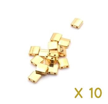 Kaufen Sie Perlen in Deutschland Cc191 - miyuki tila perlen 24kt gold plated 5mm (10 beads)