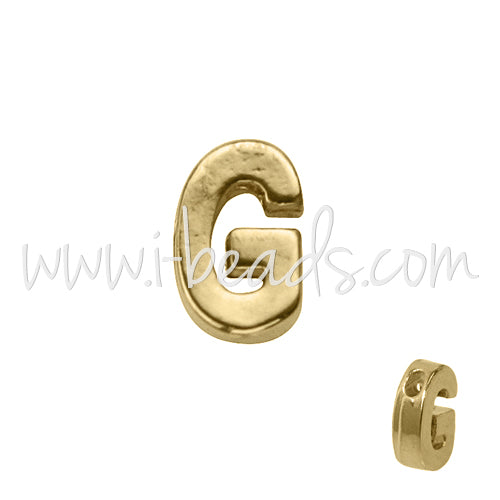 Buchstabenperle G vergoldet 7x6mm (1)