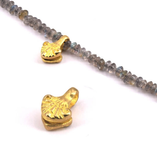 Kaufen Sie Perlen in Deutschland Charm Anhänger brutto Messing Grigri Buddhist Ethnisch Lotus - 14x9mm (1)