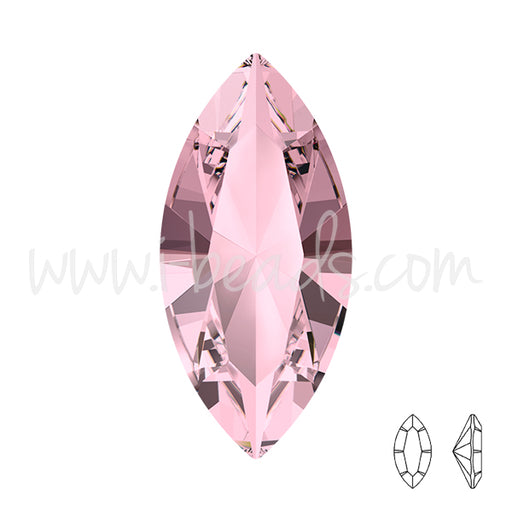 Swarovski 4228 navette crystal antique pink 15x7mm (1)