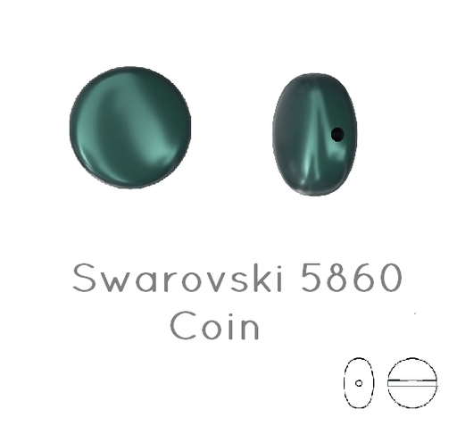Kaufen Sie Perlen in Deutschland 5860 Swarovski coin Light Tahitian Look pearl 12mm 0.7mm (5)