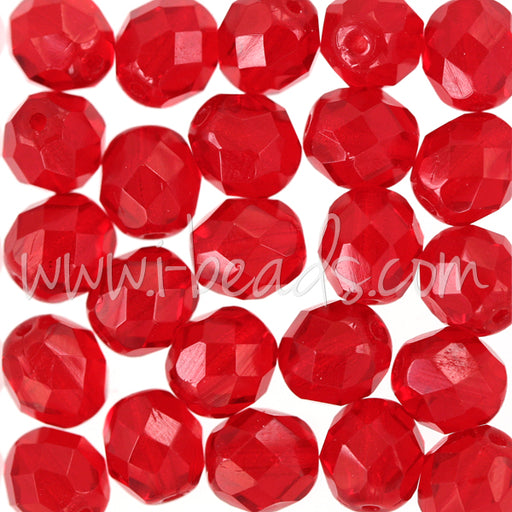 Kaufen Sie Perlen in Deutschland Glasschliffperlen siam ruby 8mm (25)