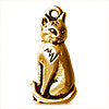 Katzen charm antik vergoldet (1)