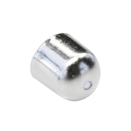 Knotenhülle oder perlenkappe silberfarbenes metall 8mm (2)
