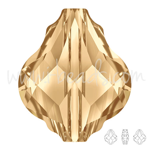 Kaufen Sie Perlen in Deutschland Swarovski 5058 Baroque Perle Crystal Golden shadow 14mm (1)