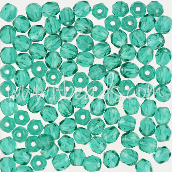 Glasschliffperlen emerald 4mm (100)
