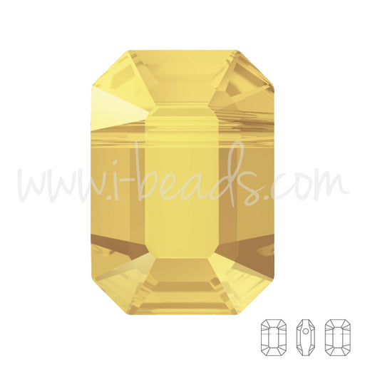Swarovski 5514 pendulum Perlen crystal metallic sunshine Gelb 10x7mm (2)
