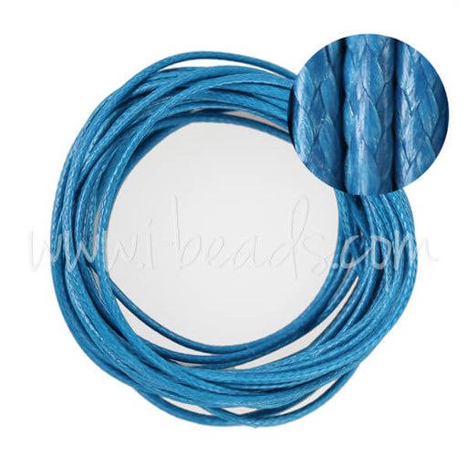 Kaufen Sie Perlen in Deutschland Snake Satinschnur Blau 1mm (5m)