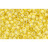 cc192 - Toho rocailles perlen 11/0 crystal/yellow lined (10g)
