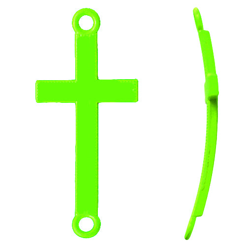 Kreuz neon grüne Beschichtung  17x37mm (1)