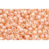 cc794 - Toho rocailles perlen 11/0 rainbow crystal/ apricot lined (10g)