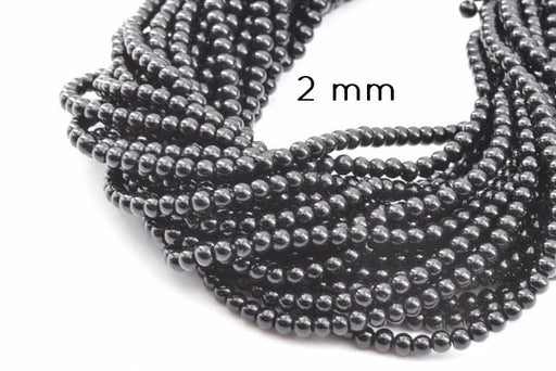 Kaufen Sie Perlen in Deutschland Magnetische Hämatit Rekonstituiertes rund perlenstrang 2mm  190 perlen(1)