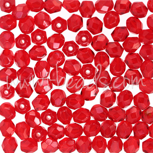 Kaufen Sie Perlen in Deutschland Glasschliffperlen siam ruby 4mm (100)