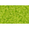 cc4f - Toho rocailles perlen 15/0 transparent frosted lime green (5g)