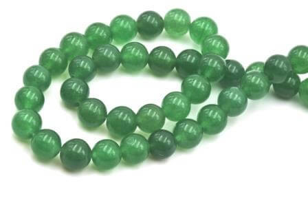 Kaufen Sie Perlen in Deutschland Natürliche grüne Aventurin Bead Strang Runden, gefärbt - 8mm 48pcs / Strang (1 Strang)