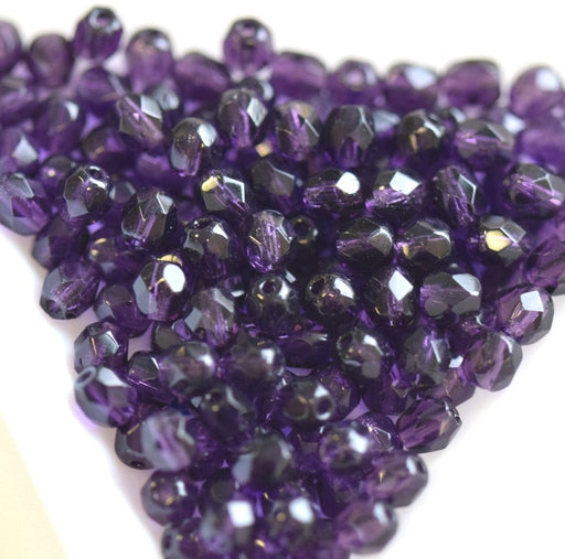 Kaufen Sie Perlen in Deutschland Glasschliffperlen tanzanite 4mm (100)