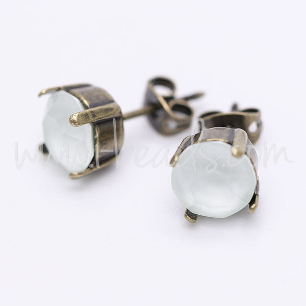 Ohrsteckerfassung für Swarovski 1088 SS39 Messing (2)