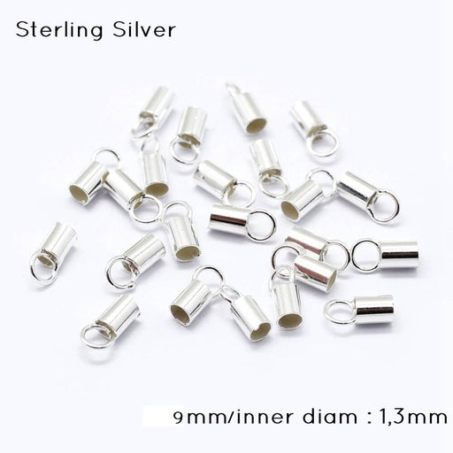 Kaufen Sie Perlen in Deutschland Silberne Schnur oder Kettenende 925 -9mm - Durchmesser int: 1,3mm (2)