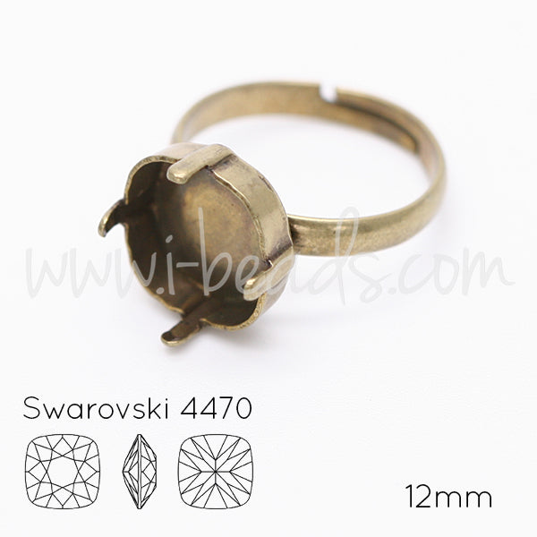 Verstellbare Ringfassung für Swarovski 4470 12mm Messing (1)