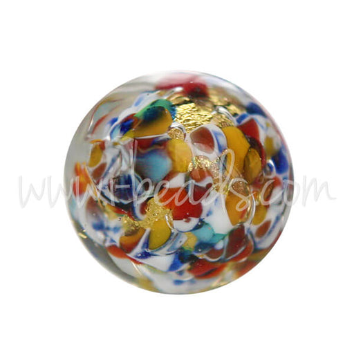 Murano Glasperle Rund Bunt 10mm (1)