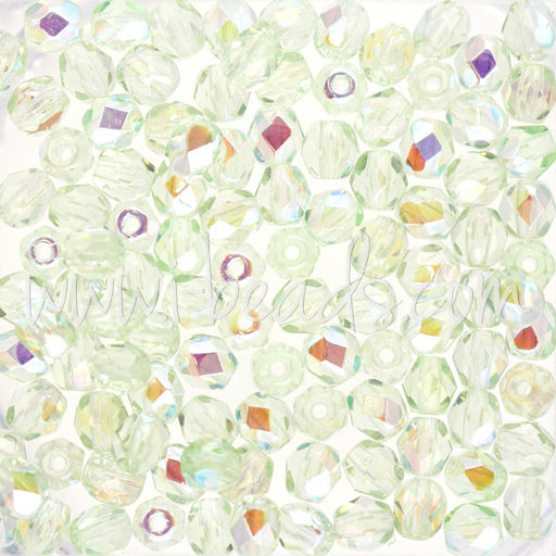 Kaufen Sie Perlen in Deutschland Glasschliffperlen peridot ab 4mm (100)