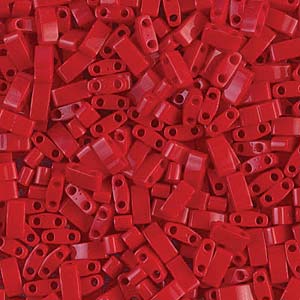 cc408 -Miyuki HALF tila beads Mate op Red AB 2.5mm (35 beads)