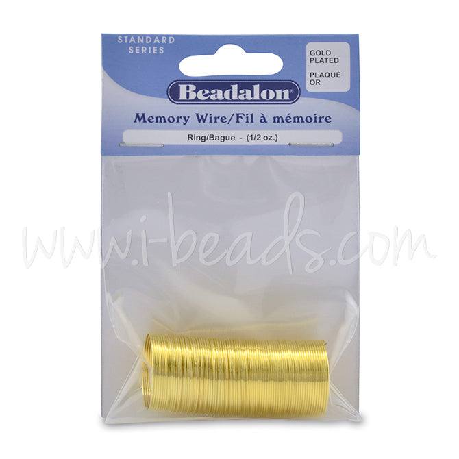 Beadalon Memory-Draht für Ringe Goldfarben (1)
