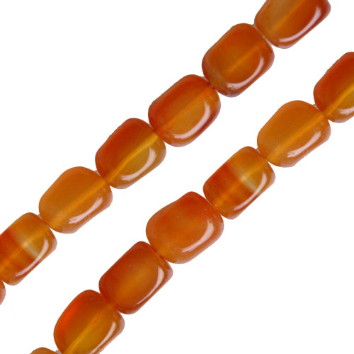 Kaufen Sie Perlen in Deutschland Red orange achat nugget perlenstrang 8x10mm (1)
