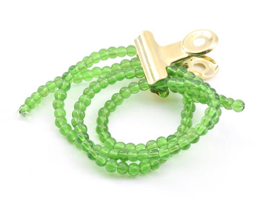 Rekonstituierter dunkler Peridot runder perlenstrang 3 mm -38cm - 138 perlen   (1 strang)