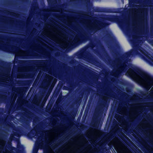 Cc151 - miyuki tila perlen transparent cobalt 5mm (25)