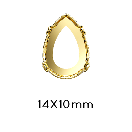 Kaufen Sie Perlen in Deutschland Swarovski 4320/S PEAR Setting 14x10mm GOLD (1)