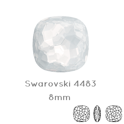 Kaufen Sie Perlen in Deutschland 4483 Swarovski Fantasy Cushion Fancy Stone White Opal - 8mm (1)