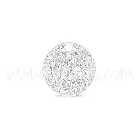 Metall muenzen pailletten Silber 10mm (25)