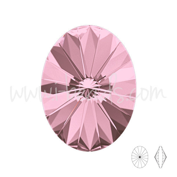 Swarovski 4122 Oval Rivoli crystal antique pink 14x10.5mm (1)