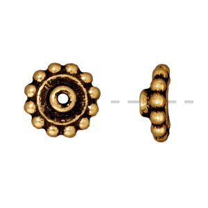 Kaufen Sie Perlen in Deutschland Heishi Scheiben Korrektur 8mm Antik-Goldfarben (2)