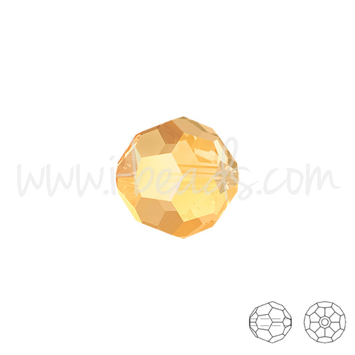 Swarovski 5000 runde Perlen crystal metallic sunshine Gelb 6mm (10)
