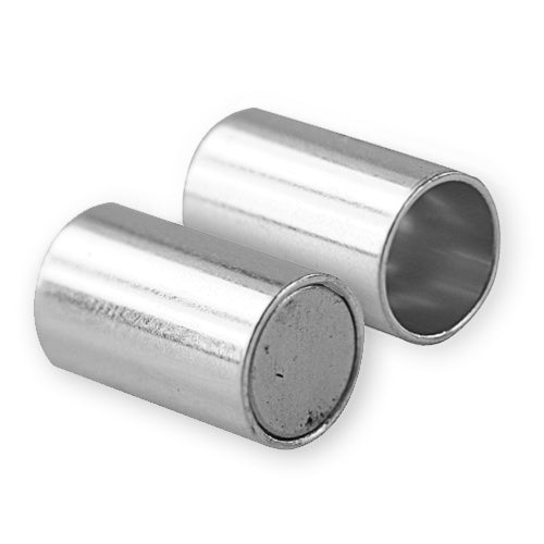 Magnetischer Röhrenverschluss Silberfarben 6x20mm (1)