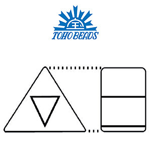 cc192 - Toho triangle perlen 2.2mm crystal yellow lined (10g)