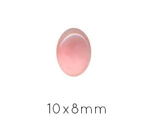 Ovaler Cabochon QUARTZ Pink 10x8mm (1)