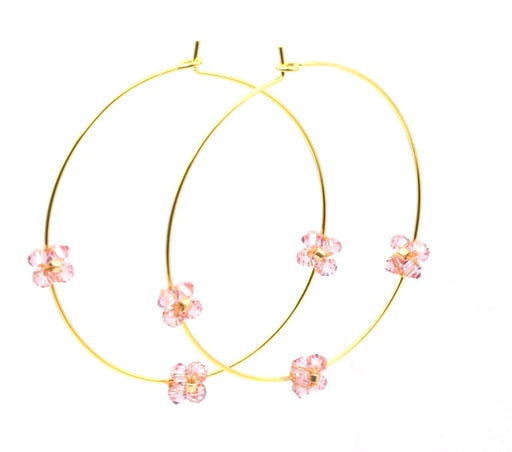 Creole Ohrringe Blumen.