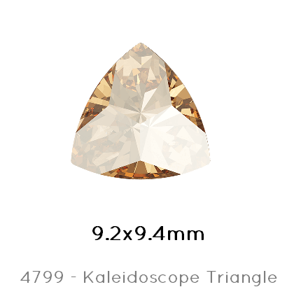 Kaufen Sie Perlen in Deutschland Swarovski 4799 Kaleidoscope Triangle Fancy Stone Crystal Golden Shadow Foiled 9,2x9,4mm (2)