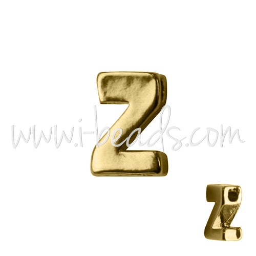 Kaufen Sie Perlen in Deutschland Buchstabenperle Z vergoldet 7x6mm (1)