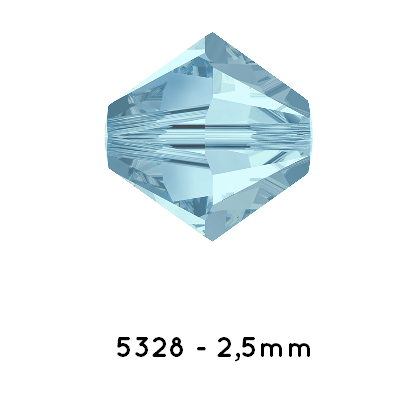 Kaufen Sie Perlen in Deutschland Swarovski 5328 Xillion bead crystal AQUAMARINE 2,5mm (x40)